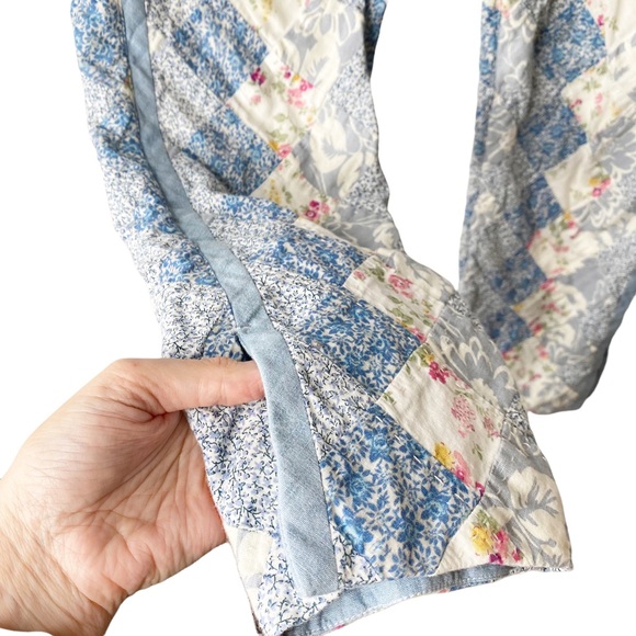 Polo Ralph Lauren Patchwork Quilted High Rise RARE Vintage Pants Size 12 - Picture 6 of 9